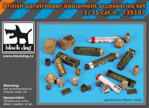 Black Dog T35107 British paratrooper equipment accessories set makett dioráma kiegészítő (1/35)