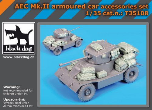 Black Dog T35108 AEC Mk II armoured car accessories set for Mini Art makett dioráma kiegészítő (1/35)