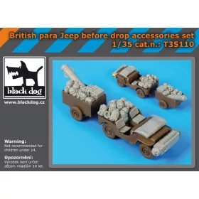   Black Dog T35110 British para Jeep before drop accessories set for Bronco makett dioráma kiegészítő (1/35)