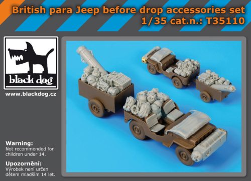 Black Dog T35110 British para Jeep before drop accessories set for Bronco makett dioráma kiegészítő (1/35)