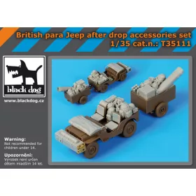  Black Dog T35111 British para Jeep after drop accessories set for Bronco makett dioráma kiegészítő (1/35)