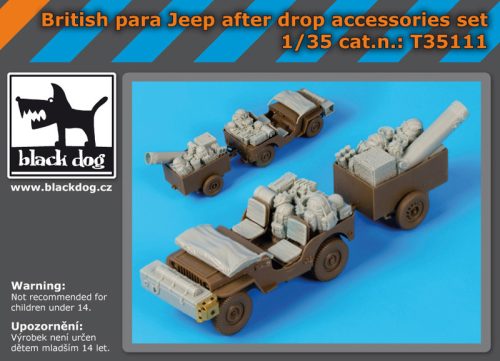 Black Dog T35111 British para Jeep after drop accessories set for Bronco makett dioráma kiegészítő (1/35)