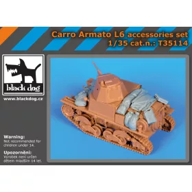   Black Dog T35114 Carro Armato L6 accessories set for Italeri makett dioráma kiegészítő (1/35)