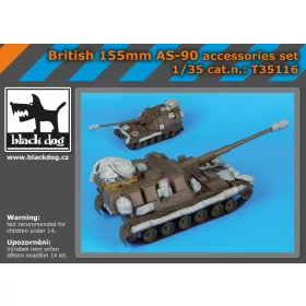   Black Dog T35116 British 155mm AS 90 accessories set for Trumpeter makett dioráma kiegészítő (1/35)