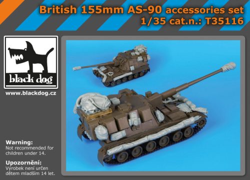 Black Dog T35116 British 155mm AS 90 accessories set for Trumpeter makett dioráma kiegészítő (1/35)