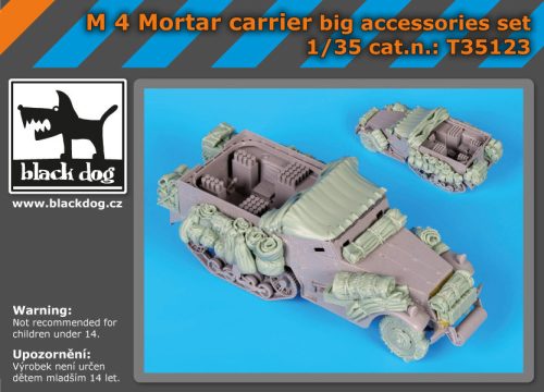 Black Dog T35123 M 4 mortar big accessories set for Dragon makett dioráma kiegészítő (1/35)