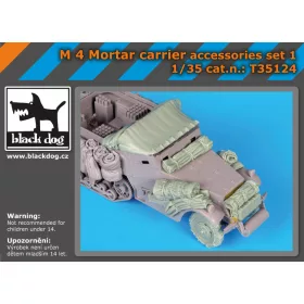   Black Dog T35124 M 4 mortar carrier accessories set N°1 for Dragon makett dioráma kiegészítő (1/35)
