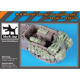   Black Dog T35125 M 4 mortar carrier accessories set N°2 for Dragon makett dioráma kiegészítő (1/35)