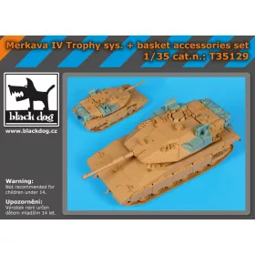   Black Dog T35129 Merkava IV Trophy systém +basket for Hobby Boss makett dioráma kiegészítő (1/35)