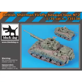   Black Dog T35138 British Sherman Firefly hessian tape N°2 for Dragon makett dioráma kiegészítő (1/35)