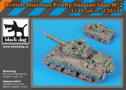 Black Dog T35138 British Sherman Firefly hessian tape N°2 for Dragon makett dioráma kiegészítő (1/35)