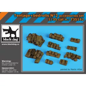   Black Dog T35142 Tentage+bedrols N°2 makett dioráma kiegészítő (1/35)