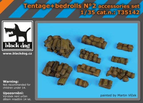 Black Dog T35142 Tentage+bedrols N°2 makett dioráma kiegészítő (1/35)