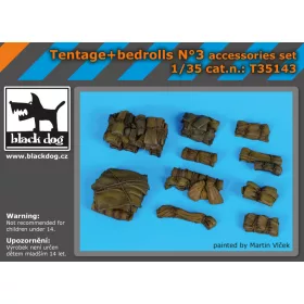   Black Dog T35143 Tentage+bedrols N°3 makett dioráma kiegészítő (1/35)