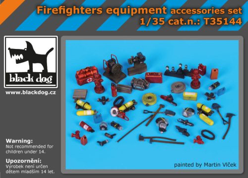 Black Dog T35144 Firefighters equipment accessories set makett dioráma kiegészítő (1/35)