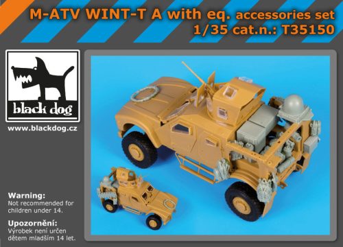 Black Dog T35150 M-ATV WINT-T A with equip.accessories set for Panda makett dioráma kiegészítő (1/35)