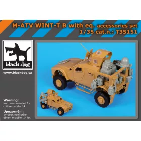   Black Dog T35151 M-ATV WINT-T B with equip.accessories set for Panda makett dioráma kiegészítő (1/35)