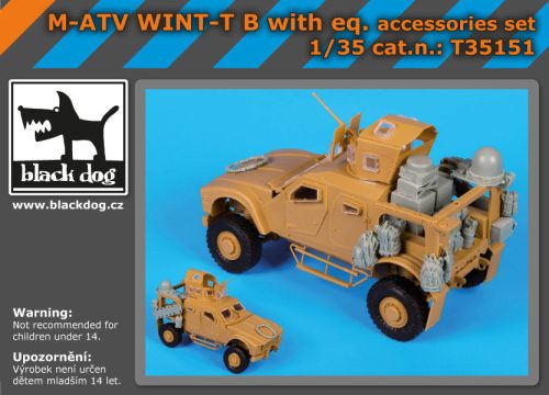 Black Dog T35151 M-ATV WINT-T B with equip.accessories set for Panda makett dioráma kiegészítő (1/35)