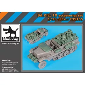   Black Dog T35155 Sd.Kfz 10 accessories set for Dragon makett dioráma kiegészítő (1/35)
