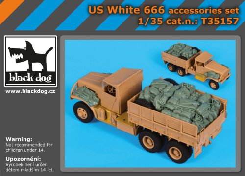 Black Dog T35157 US White 666 accessories set for Hobby Boss makett dioráma kiegészítő (1/35)