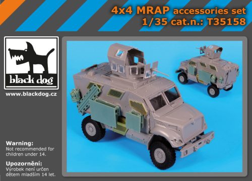 Black Dog T35158 4X4 MRAP accessories set for Kinetic makett dioráma kiegészítő (1/35)