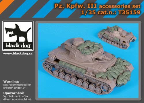 Black Dog T35159 Pz.Kpfw. III accessories set for Italeri makett dioráma kiegészítő (1/35)