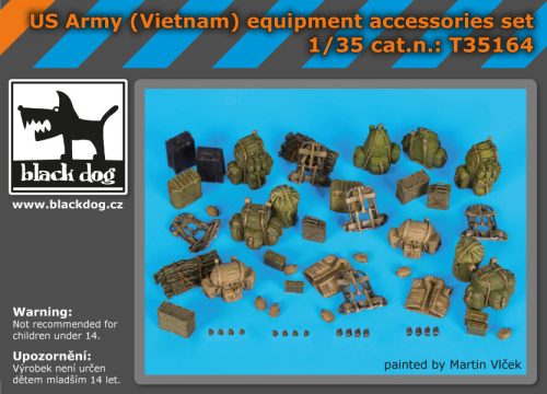 Black Dog T35164 US Army (Vietnam) equipment accessories set makett dioráma kiegészítő (1/35)