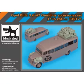   Black Dog T35171 Opel Blitz 3.6-47 Omnibus accessories set for Roden makett dioráma kiegészítő (1/35)