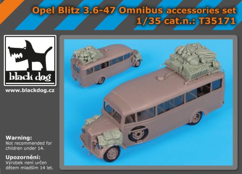 Black Dog T35171 Opel Blitz 3.6-47 Omnibus accessories set for Roden makett dioráma kiegészítő (1/35)