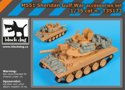 Black Dog T35172 M 551 Sheridan Gulf War accessories set for Academy makett dioráma kiegészítő (1/35)