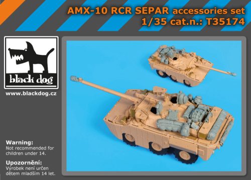 Black Dog T35174 AMX 10 RCR Separ accessories set for Tiger-Model makett dioráma kiegészítő (1/35)