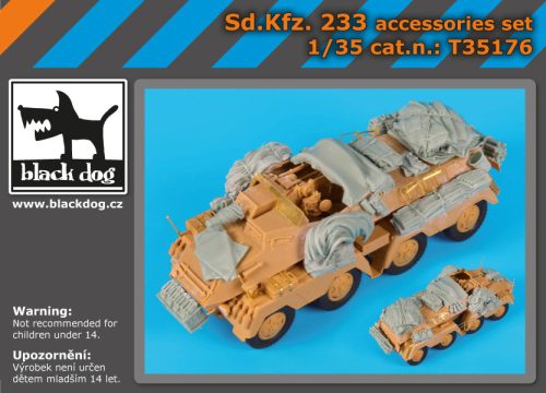 Black Dog T35176 Sd.Kfz. 233 accessories set for AFV makett dioráma kiegészítő (1/35)