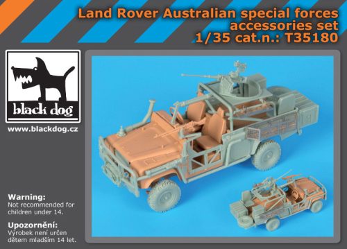 Black Dog T35180 Land Rover Australian spec.forces accessories set for Hobby Boss makett dioráma kiegészítő (1/35)