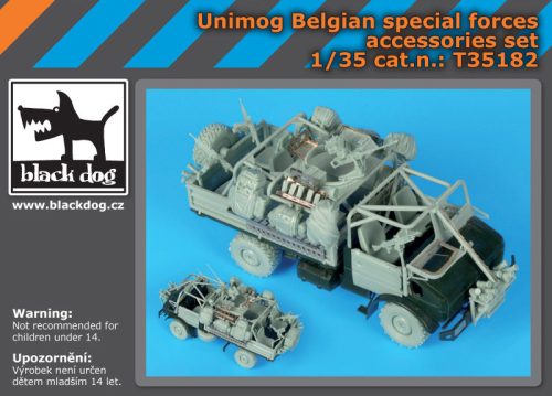 Black Dog T35182 Unimog Belgian spec. forces accessories set for Revell makett dioráma kiegészítő (1/35)