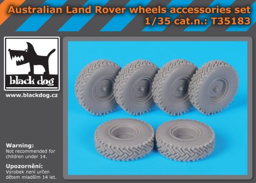 Black Dog T35183 Australian Land Rover wheels accessories set makett dioráma kiegészítő (1/35)