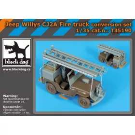   Black Dog T35190 Jeep Willys CJ2A firetruck conversion set for Tamiya makett dioráma kiegészítő (1/35)
