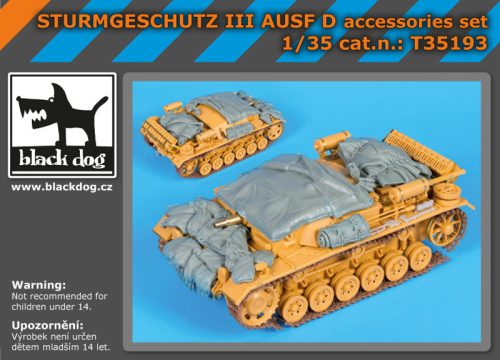 Black Dog T35193 Sturmgeschutz III AUSF D accessories set for Dragon makett dioráma kiegészítő (1/35)