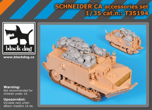 Black Dog T35194 Schneider CA accessories set for Hobby Boss makett dioráma kiegészítő (1/35)