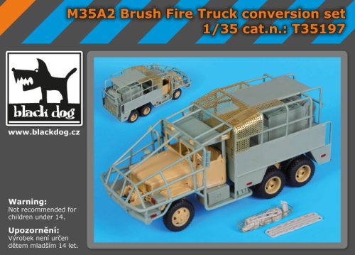 Black Dog T35197 M 35A2 Brush fire truck conversion set for AFV makett dioráma kiegészítő (1/35)