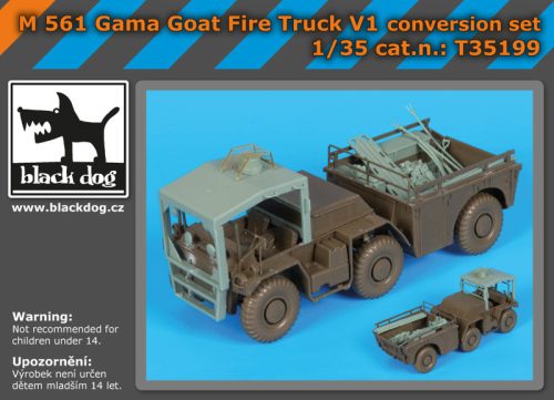 Black Dog T35199 M 561 Gama Goat fire truck V1 for Tamiya makett dioráma kiegészítő (1/35)