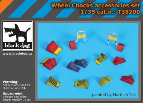 Black Dog T35200 Wheel chocks accessories set makett dioráma kiegészítő (1/35)