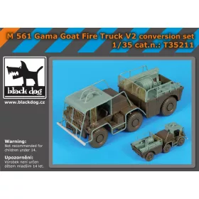   Black Dog T35211 M 561 Gama Goat fire truck V2 conversion set for Tamiya makett dioráma kiegészítő (1/35)