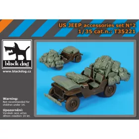   Black Dog T35221 Us jeep accessories set for Tamiya makett dioráma kiegészítő (1/35)