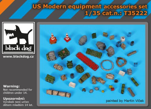 Black Dog T35222 Us modern equipment accessoris set makett dioráma kiegészítő (1/35)