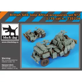   Black Dog T35224 British SAS jeep Africa accessories set for Tamiya makett dioráma kiegészítő (1/35)