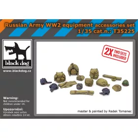   Black Dog T35225 Russian Army WW2 equipment accessories set makett dioráma kiegészítő (1/35)