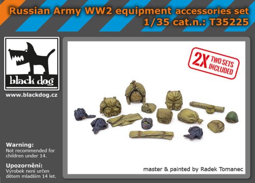 Black Dog T35225 Russian Army WW2 equipment accessories set makett dioráma kiegészítő (1/35)