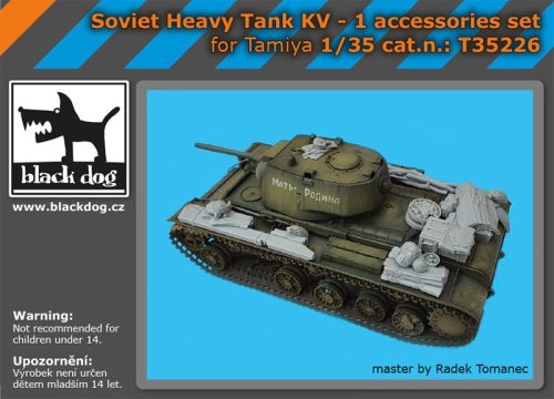 Black Dog T35226 Soviet heavy tank Kv -1 accessories set for Tamiya makett dioráma kiegészítő (1/35)