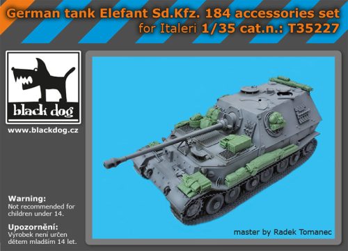 Black Dog T35227 German tank Elefant Sd.Kfz 184 accessories set for Italeri makett dioráma kiegészítő (1/35)