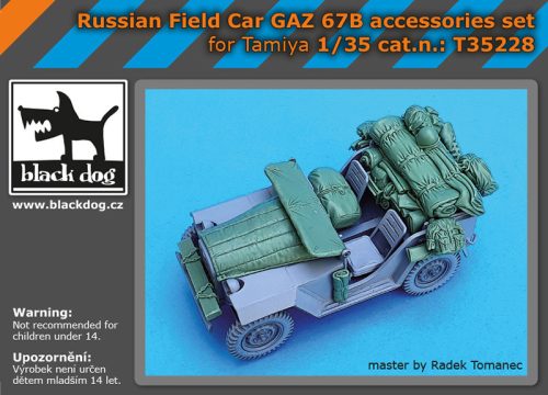 Black Dog T35228 Russian field car Gaz 67 B accessories set for Tamiya makett dioráma kiegészítő (1/35)